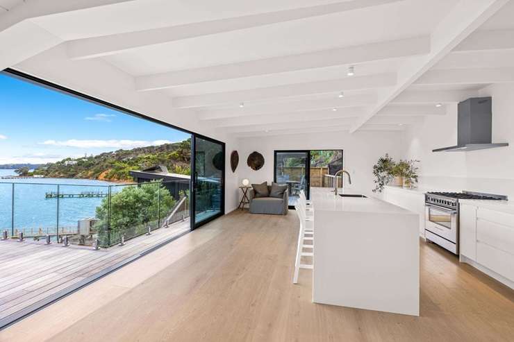 Joe Karam and his partner Lisa Lidgard are selling their four-bedroom Kawau Island home. Photo / Supplied