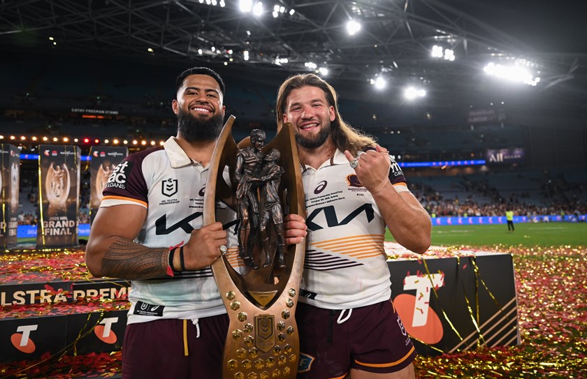 Payne Haas and Pat Carrigan share a powerful bond on and off the field.