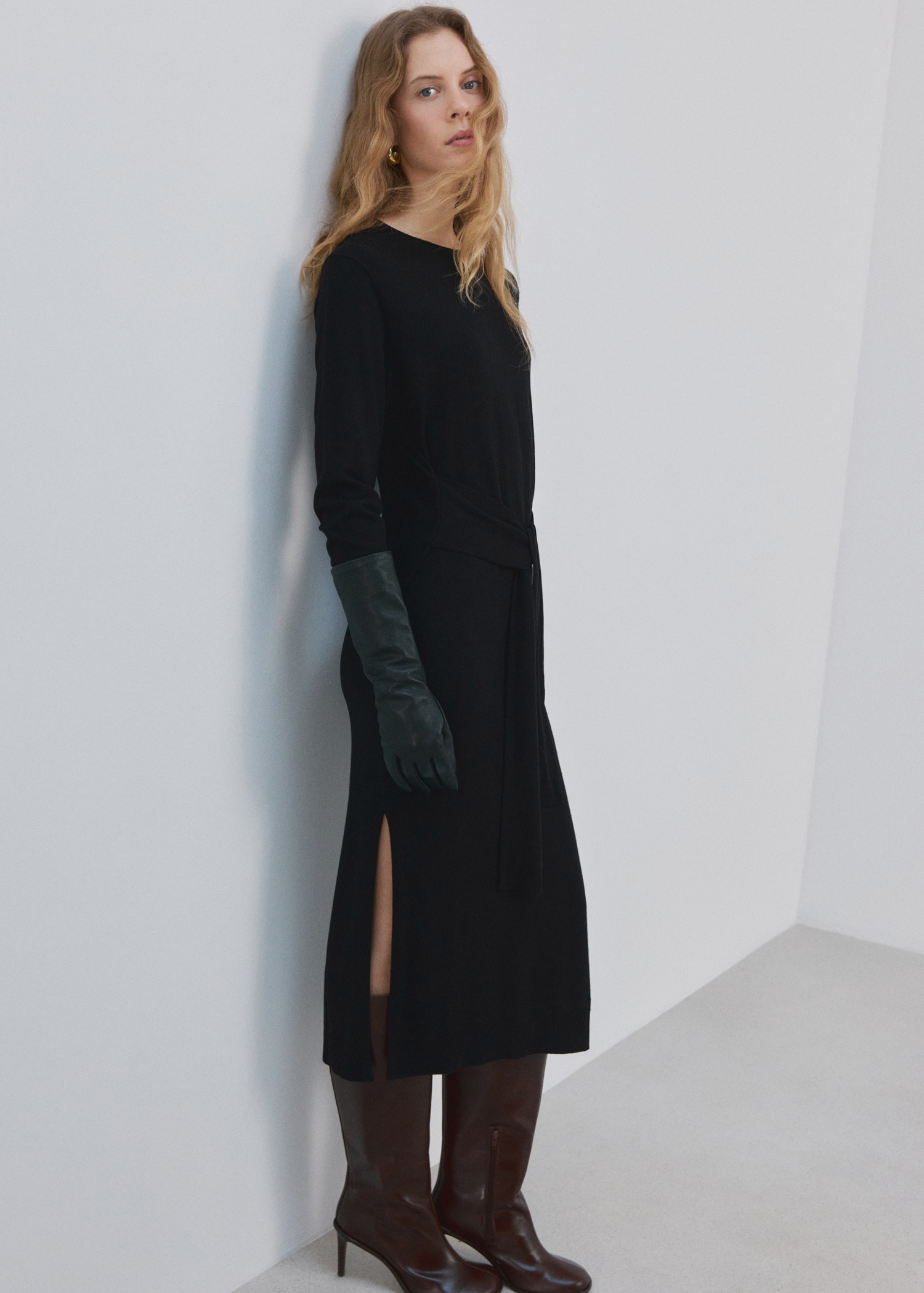 Knot Knitted Dress - Women | Mango Usa