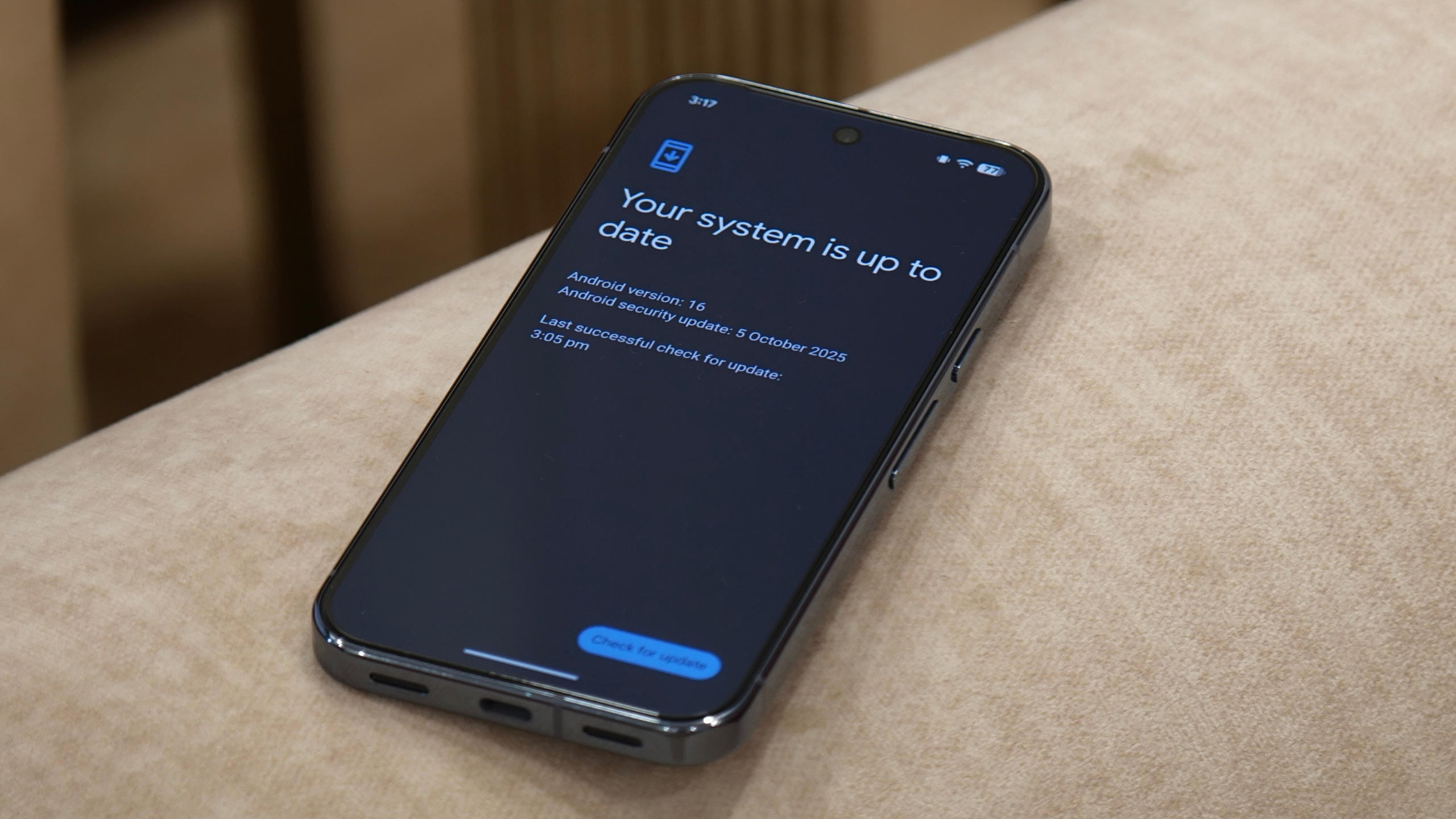 Checking for software update on a Google Pixel