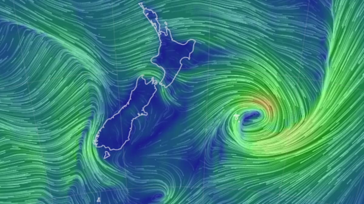 Weather: Low-pressure system swings past New Zealand, targets Chatham Islands