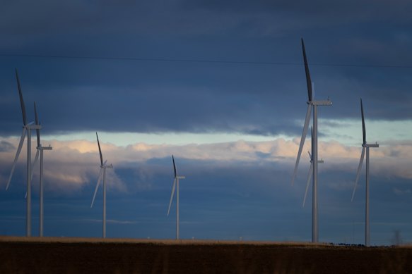 TagEnergy’s Golden Plains wind farm near Geelong in Victoria.