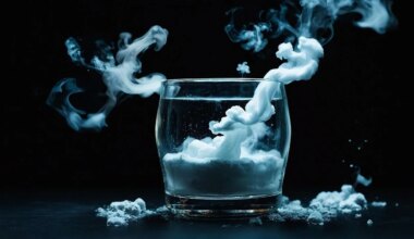 ai generated, glass, smoke, steam, substance, chemical, reaction