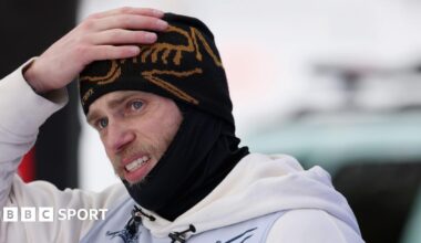 Gus Kenworthy of Great Britain looks on during training prior to competing in the men's freeski halfpipe final during the Toyota US Grand Prix 2025 at Copper Mountain