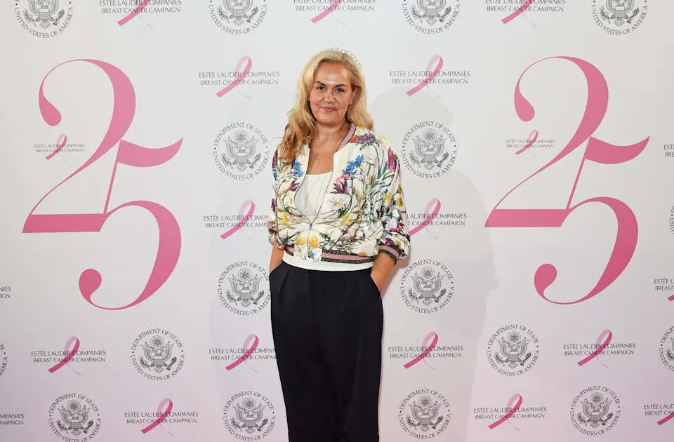 Caroline Hirons attends the 25th Anniversary of the Estee Lauder Companies UK's Breast Cancer Campaign.