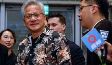 'People's dad' Jensen Huang praises, pushes Nvidia suppliers on mobbed Taiwan visit