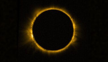 Blazing 'ring of fire' eclipse seen from space photo of the day for Feb. 20, 2026