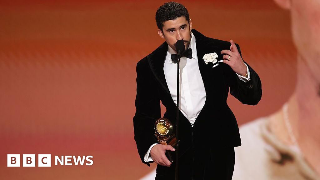 Bad Bunny, Olivia Dean, Billie Eilish call out ICE at Grammys - BBC