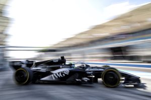 Cadillac's F1 car on track at Bahrain.