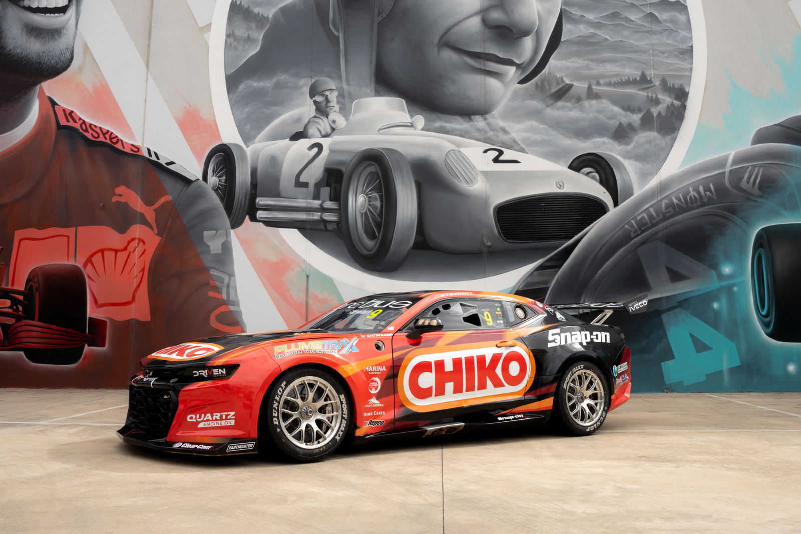 The #9 Erebus Motorsport Chiko Camaro of Jobe Stewart