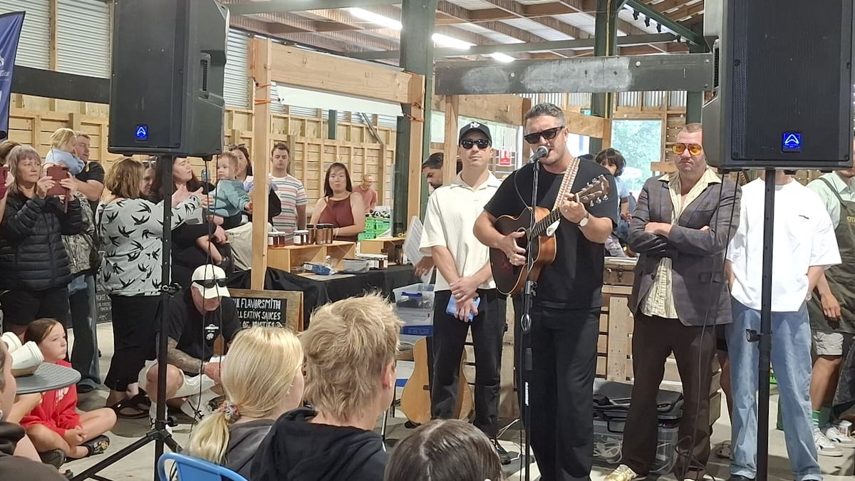 Six60 gives surprise performance at Hamilton Farmers Market