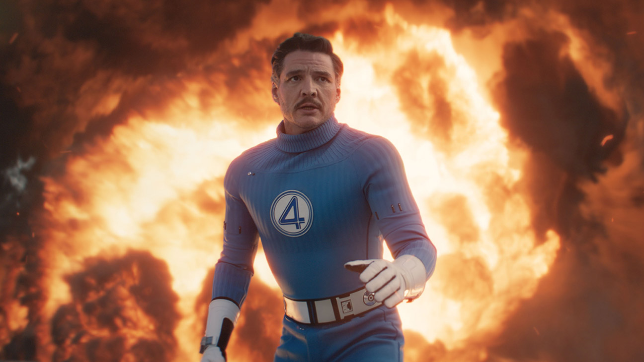 Pedro Pascal as Reed Richards/Mister Fantastic in in The Fantastic Four: First Steps