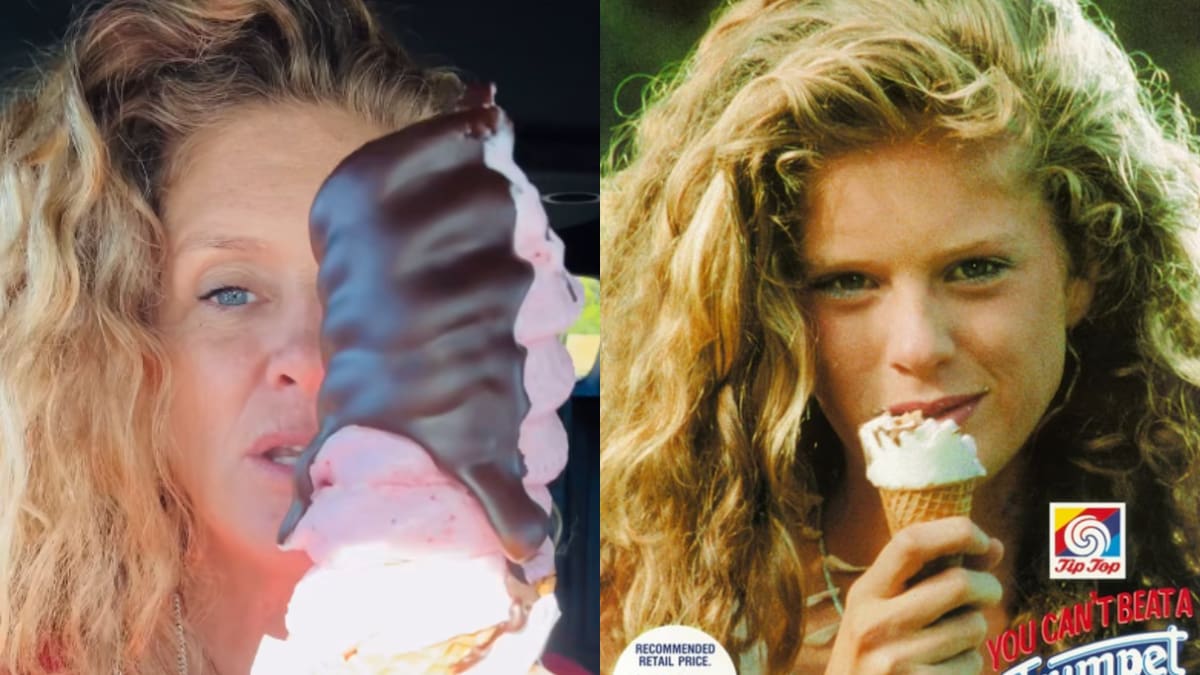 Tip Top Trumpet Girl returns: Rachel Hunter shares cheeky new ice cream video