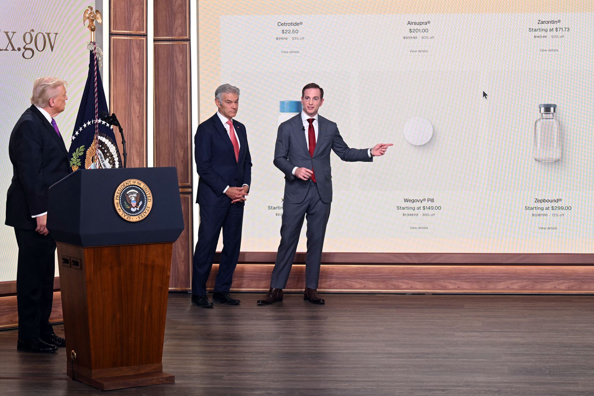 Medicare administrator (and ex-TV doctor) Mehmet Oz and AirBnb founder turned U.S. Chief Design Officer Joe Gebbia joined President Donald Trump for the rollout.