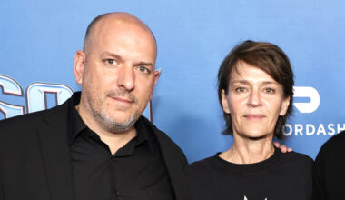 (L-R) Damien De Froberville, President of Sony Pictures Animation, Kristine Belson, President of Sony Pictures Animation