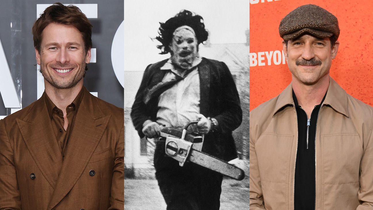 Glen Powell, Leatherface from Texas Chainsaw Massacre and JT Mollner