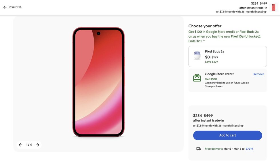 Google Store Instant Trade-in Credit
