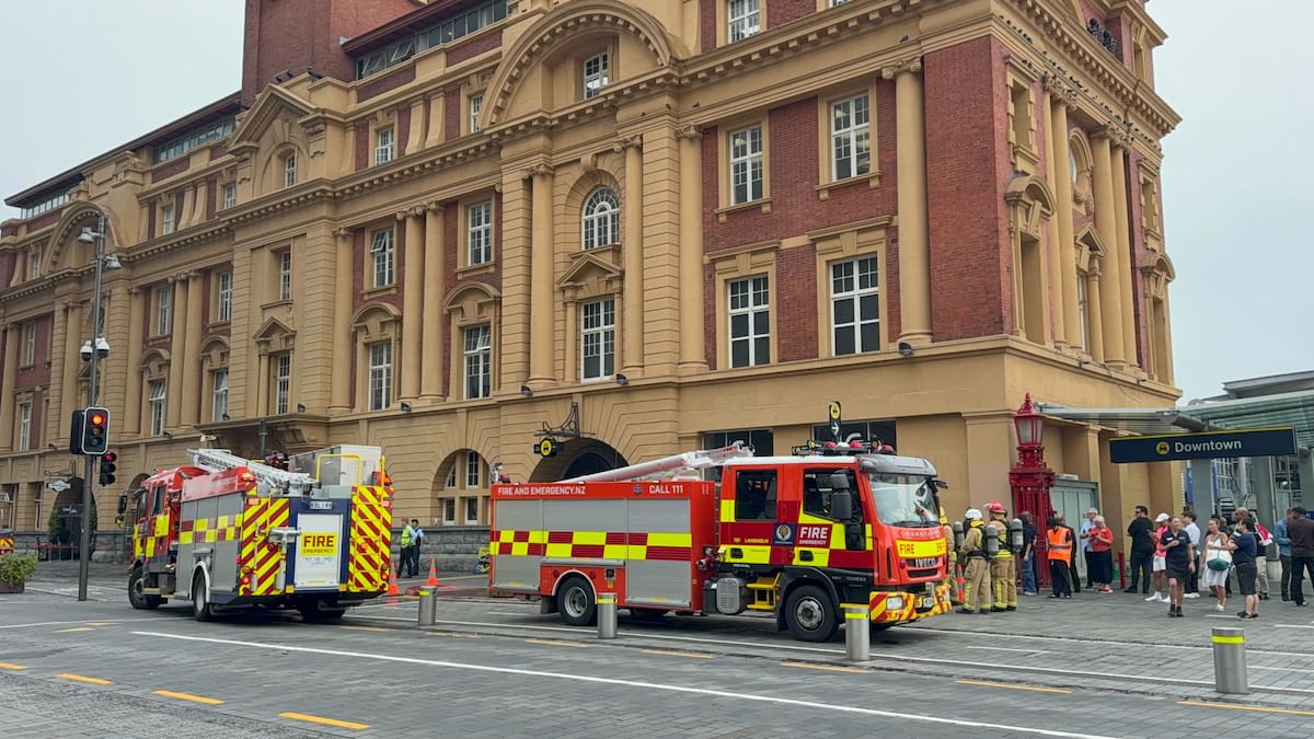 Auckland Ferry Building evacuated as fire and smoke force passengers out during firefighters’ strike
