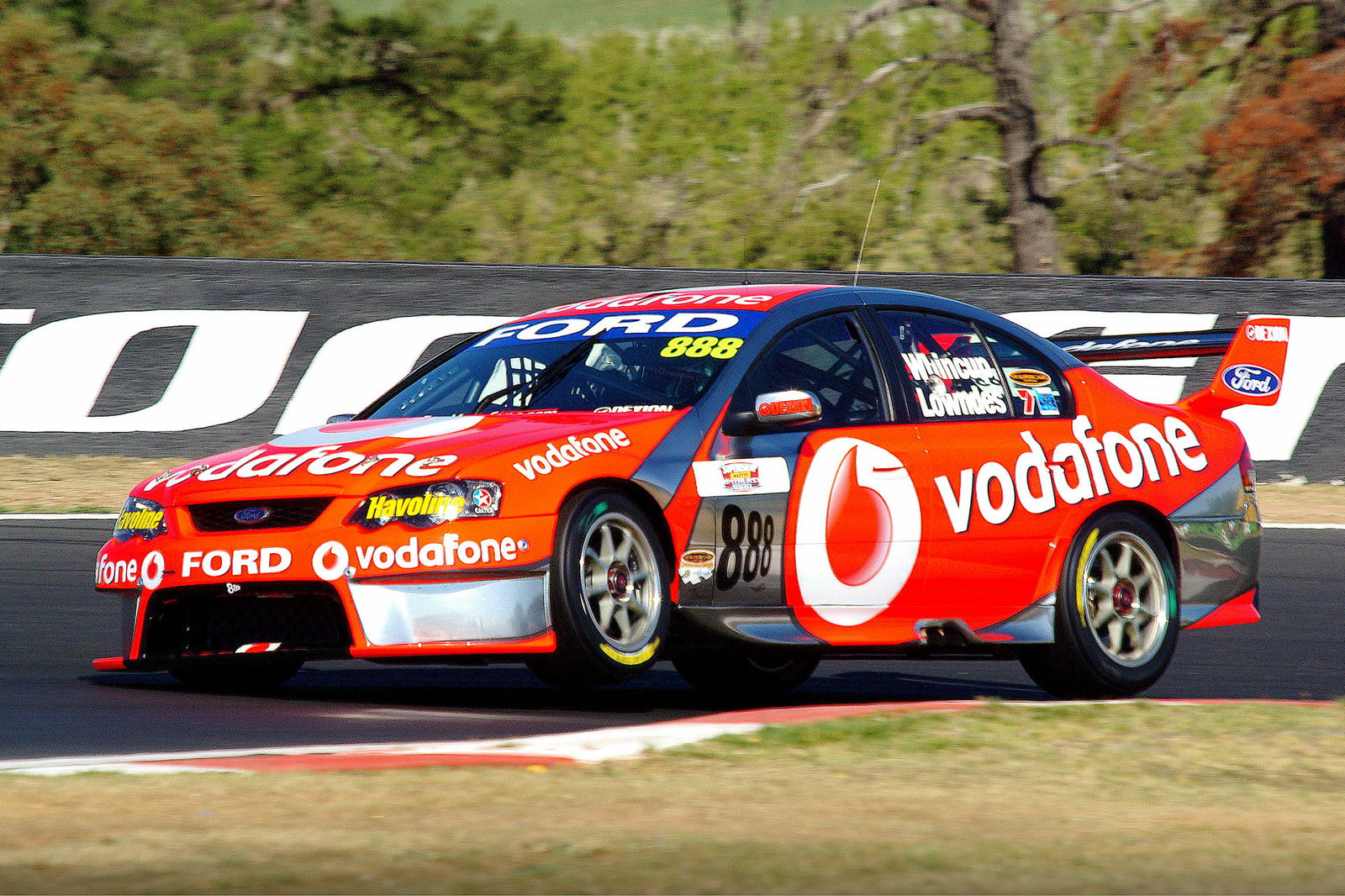 The 2007 Bathurst 1000-wining Triple Eight Race Engineering Ford BA Falcon of Jamie Whincup and Craig Lowndes.