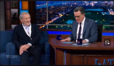 Sir Ian McKellen was on Colbert. He performed a bit of Shakespeare that is SO relevant today
