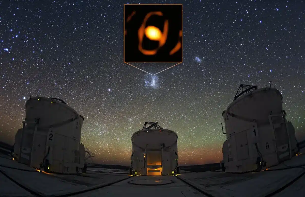 Image Showing The Large Magellanic Cloud And The Location Of Woh G64.