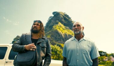 Jason Momoa and Dave Bautista hit it off in New Zealand-made action flick