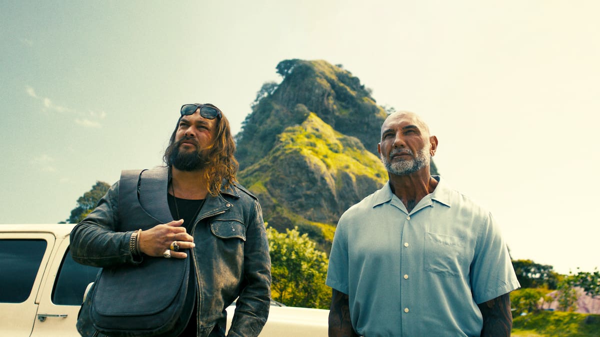 Jason Momoa and Dave Bautista hit it off in New Zealand-made action flick