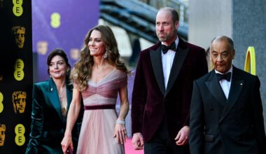 Baftas red carpet: Prince and Princess of Wales stun as Kate rewears iconic Gucci gown