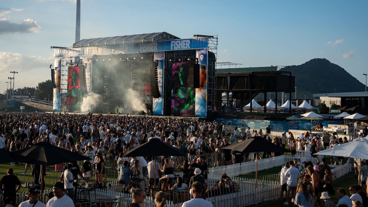 DJ Fisher delivers for 20,000 fans at Bay Oval’s first major live music event