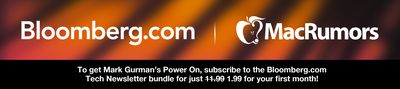 MacRumors x Bloomberg Banner Warm