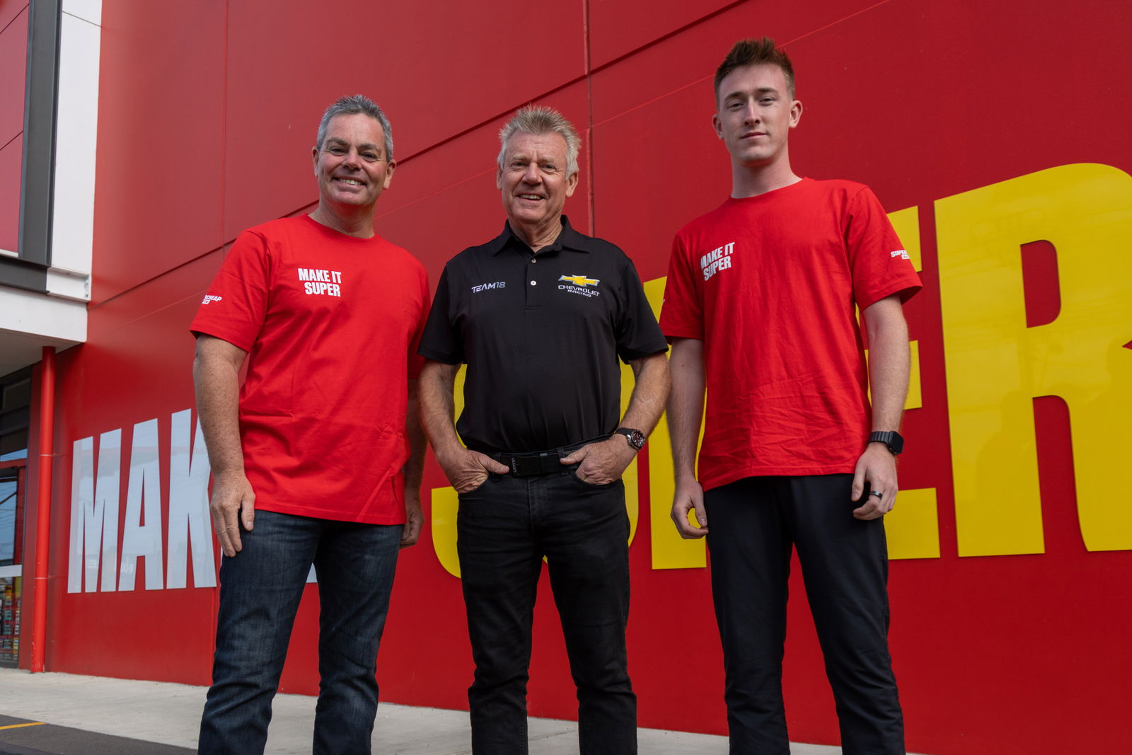 Craig Lowndes, Charlie Schwerkolt and Bailey Hall. 