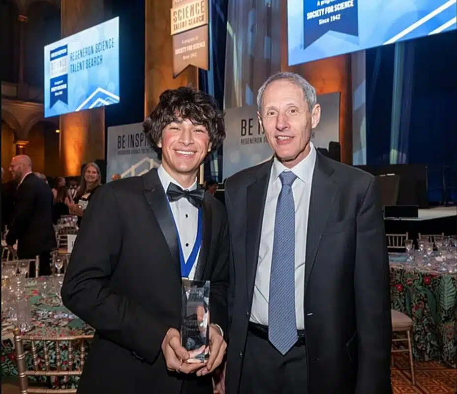Matteo Paz With Caltech President Thomas F. Rosenbaum