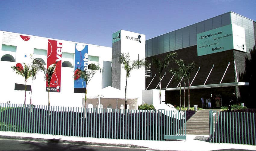 The facade of the Muros art museum in Cuernavaca, Mexico