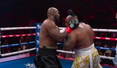 Boxer Jarrell Miller’s toupee knocked loose during Kingsley Ibeh fight
