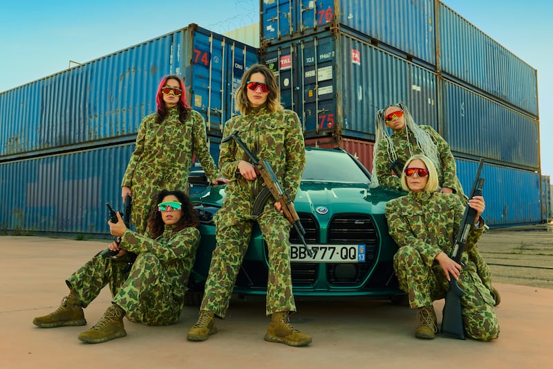 Cash Queens: Rebecca Marder, Zoe Marchal, Tya Deslauriers, Naidra Ayadi and Pascale Arbillot. Photograph: Laurent Le Crabe/Netflix