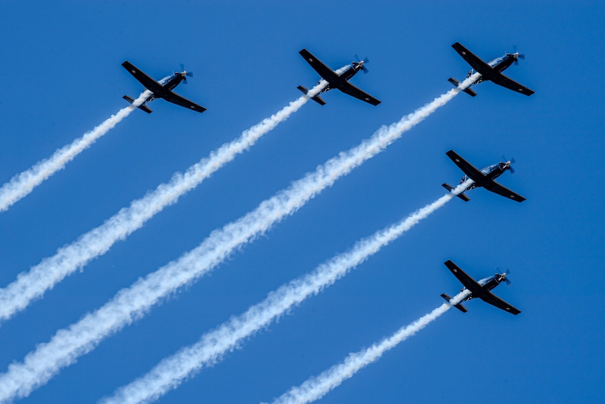 RNZAF's Black Falcons Aerobatics display team will be conducting a display at Papamoa at 1pm on Saturday, February 21. Photo / Supplied