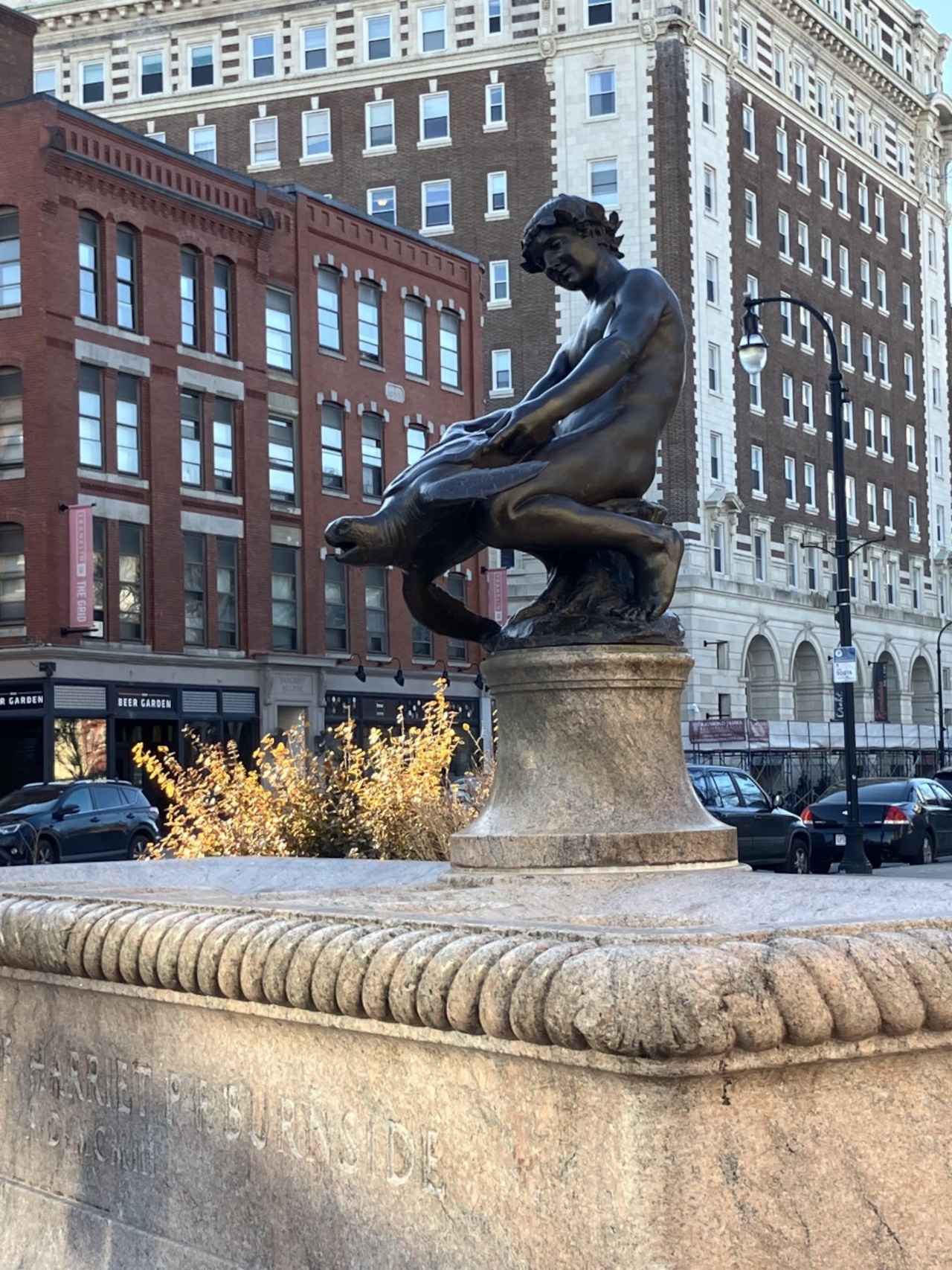 Turtle Boy statue Worcester