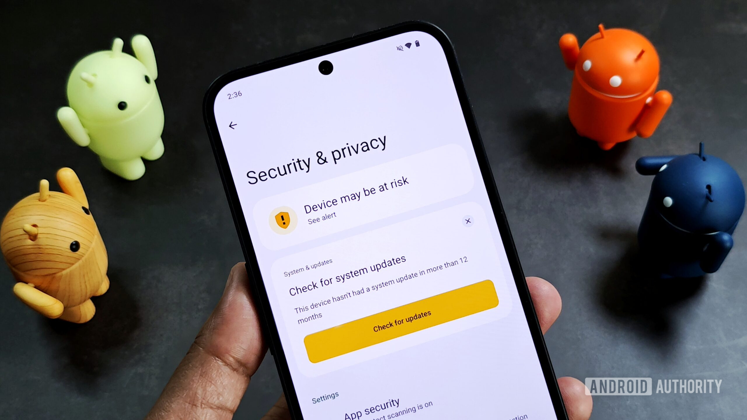 Photo of an Android phone with out of date software Photo of an Android phone with out of date software