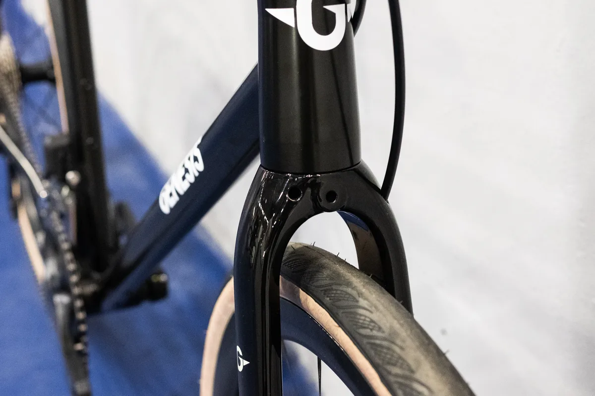 Prototype Genesis all-road steel road bike – fork detail