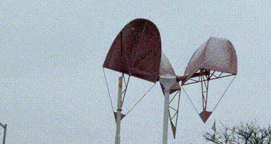 Gift of the Wind, spinning in the breeze, at Porter Station.