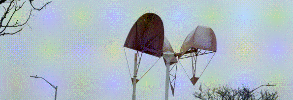 Gift of the Wind, spinning in the breeze, at Porter Station.