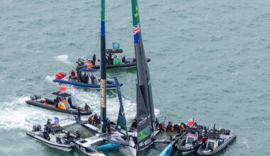 Peter Burling and Blair Tuke speak after SailGP Auckland crash