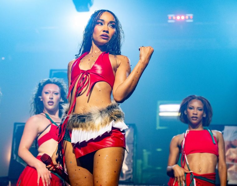MANCHESTER, ENGLAND - AUGUST 23: Leigh-Anne Pinnock performs headlining Manchester Pride 2025 on August 23, 2025 in Manchester, England. (Photo by Shirlaine Forrest/WireImage)