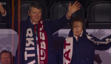 Princess Anne and Sir Timothy Laurence delight fans with warm waves at Winter Olympics