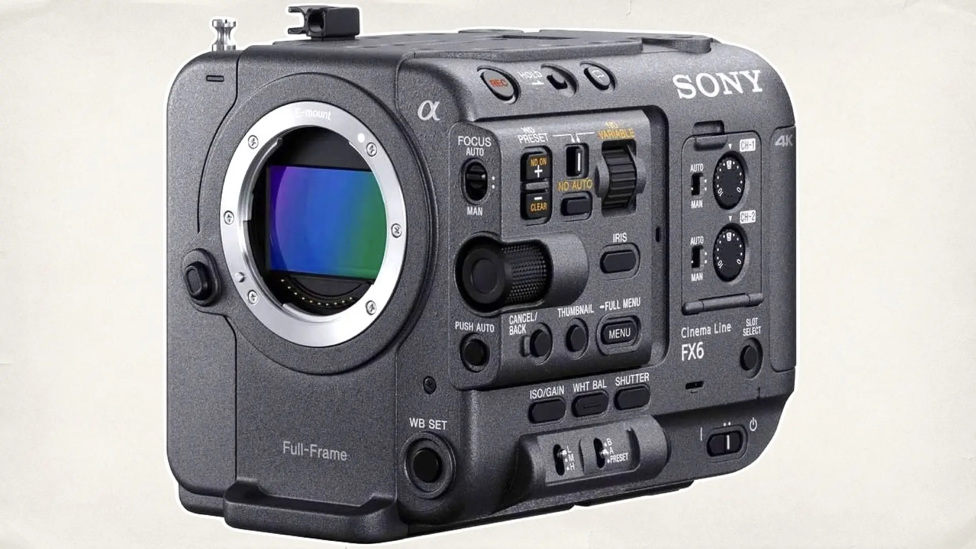 Sony FX6 Cinema Line Full-Frame Camera