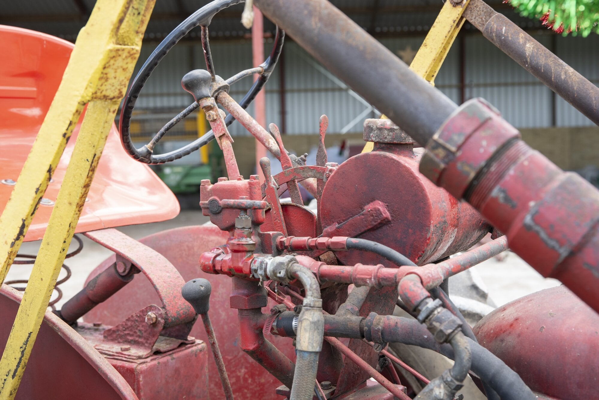 Another view of the hydraulics and gear controls. Photo / Catherine Fry