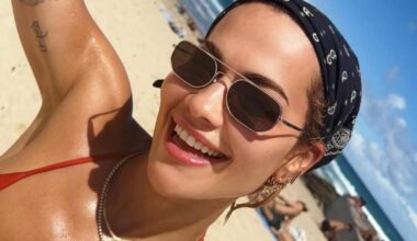 Rita Ora Radiant in Red Bikini as She Soaks Up Sunshine in Australia