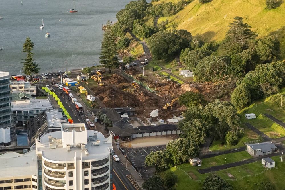 Six lives were lost in the January 22 Mount Maunganui landslide. Photo / Jason Dorday