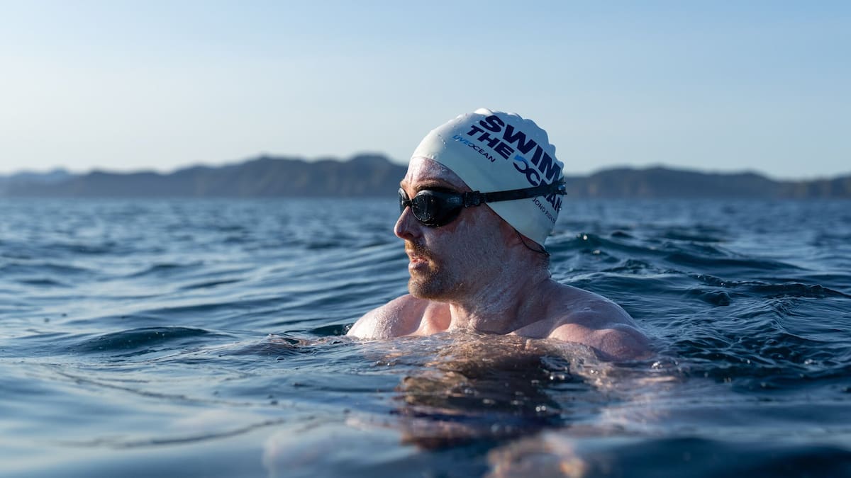 Jono Ridler: Shark encounters, injuries and connection in 1350km swim for the ocean