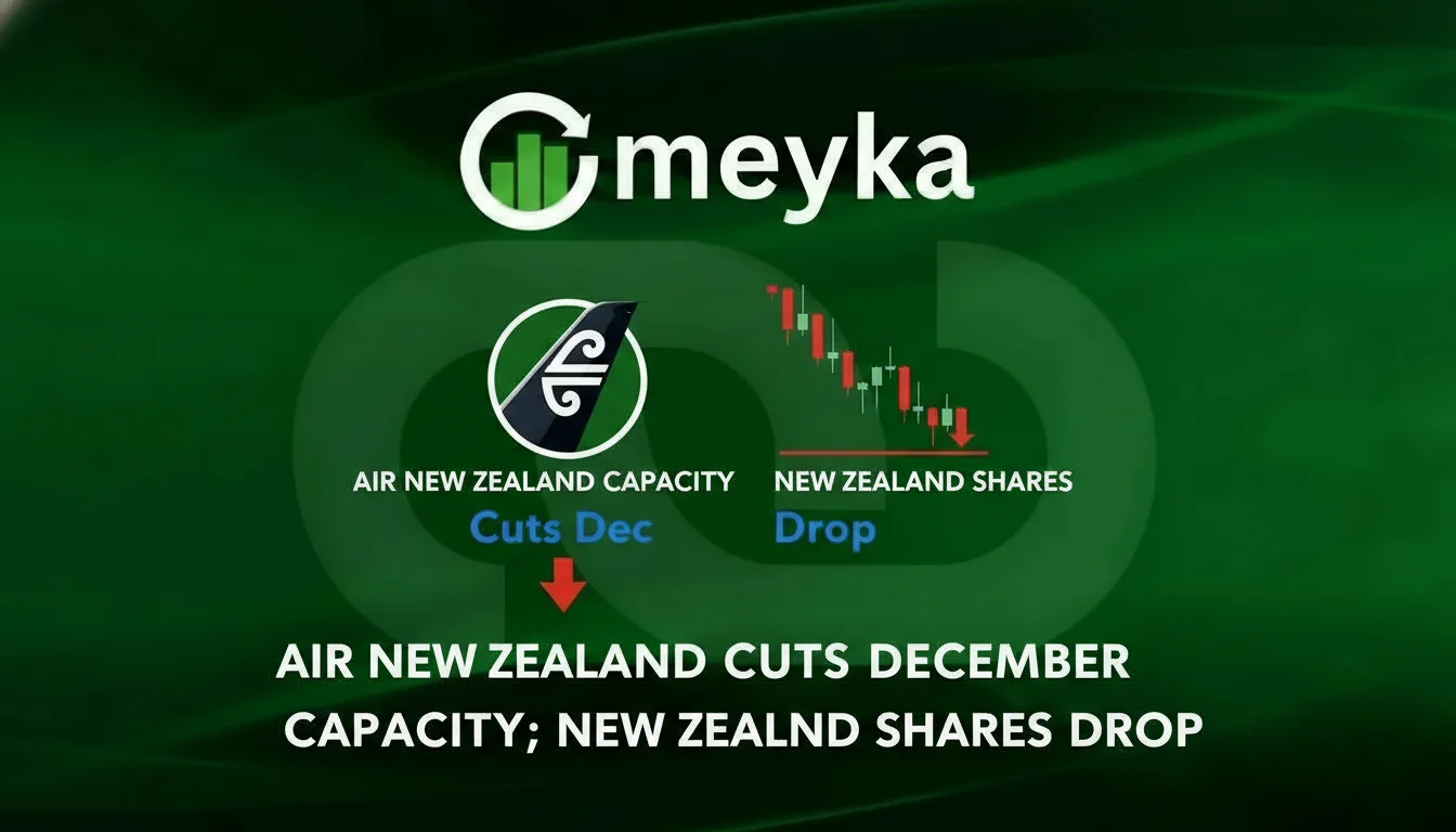 Air New Zealand Cuts December Capacity; New Zealand Shares Drop